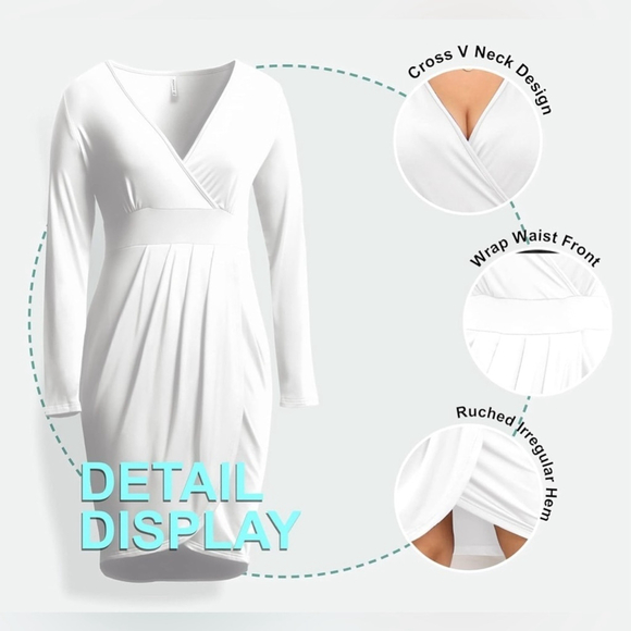 Women’s 4X PoshShe White Bodycon Dress NWT - Picture 4 of 10